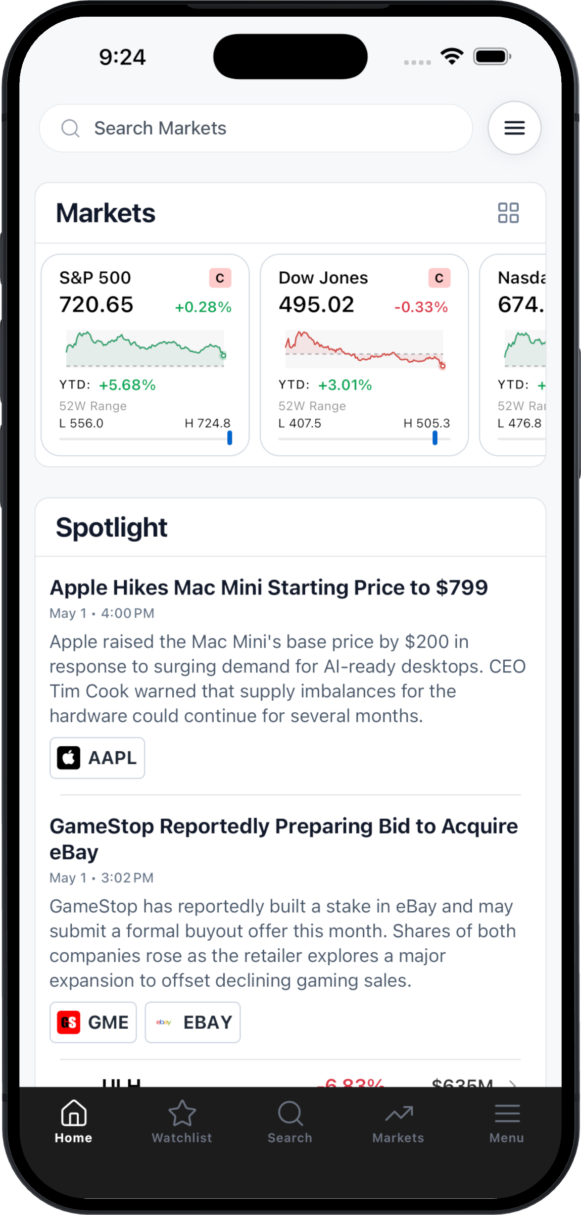 StockSight screenshot 1